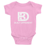 Built Different Baby Bodysuit Pink